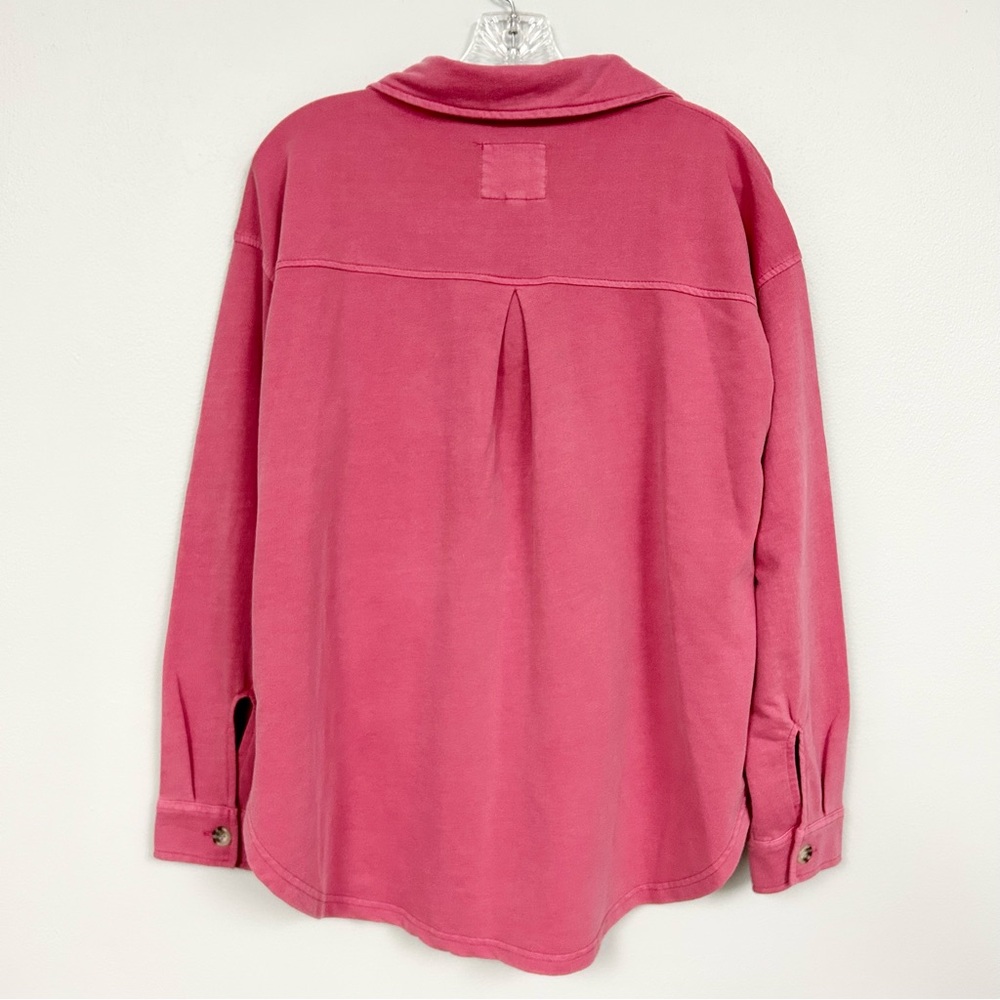 THREAD & SUPPLY 🍣 Pink Oversized Sweatshirt Jacket - Size M - Picture 6 of 6